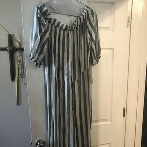 Gray and White Jumper